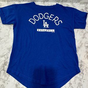 Majestic LA Los Angeles Dodgers Baseball T Shirt Blue Women’s Size S